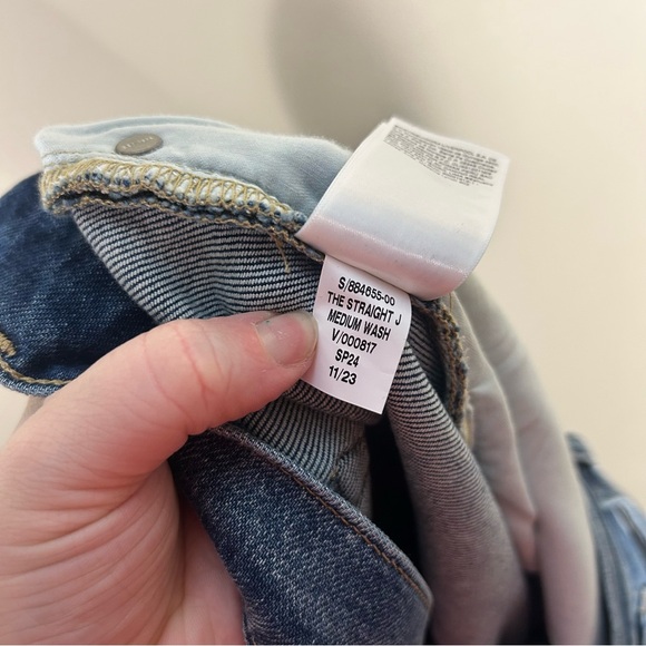 Banana Republic Women’s High Rise Straight Jeans Medium Wash Size 33 US 16 - Picture 11 of 11